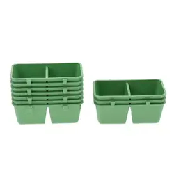 10 Pack Bird Parrot Food and Water Strong Plastic Bowl Cups Pigeons Cage Feeding Feeder Single/Double Lattice