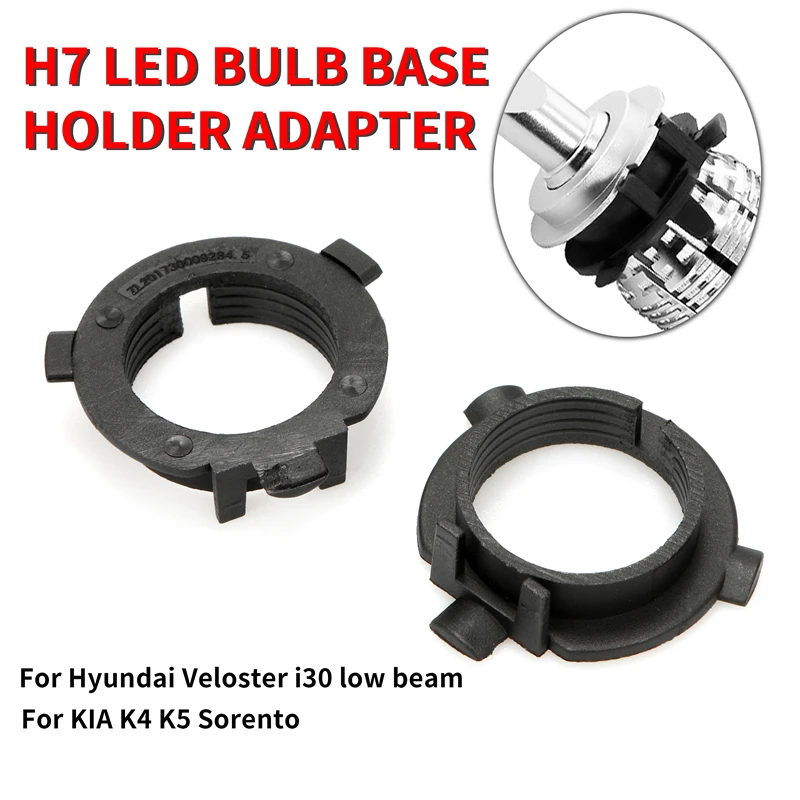 2Pcs for Hyundai Veloster KIA K3 K4 K5 Sorento Sportage Car H7 Headlight Retainer Clips Adapter LED Bulb Base Holder Accessories