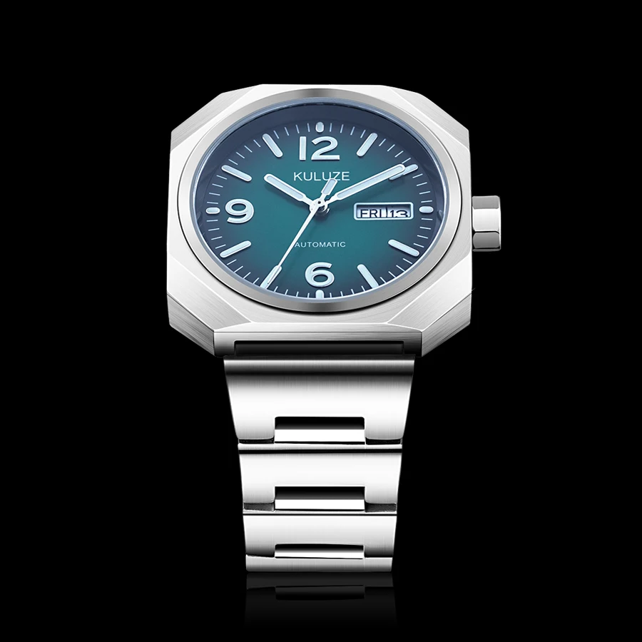 KULUZE Mens Watch Top Brand Luxury Automatic machinery Watches 316L Steel Waterproof Japan NH36 Mechanical movement Wristwatch
