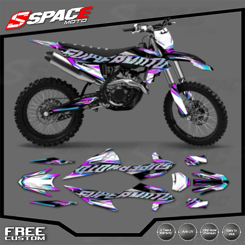 

SPACE индивидуальная мотоциклетная графическая фоновая наклейка для KTM 125 250 300 350 450 2019-2022 SXF 2020-2023EXC наклейки наборы 10