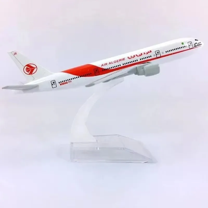 16 cm B777 Air Algeria 1:400 Scale 777 Aircraft Model with Base Alloy Plane For Collectible Souvenir Show Gift Decoratio