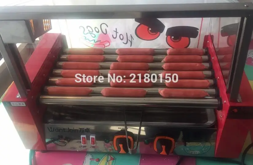 전기 핫도그 기계, 소시지 베이킹 기계, 상업용 소시지 메이커, 자동 미니 이중 제어 온도