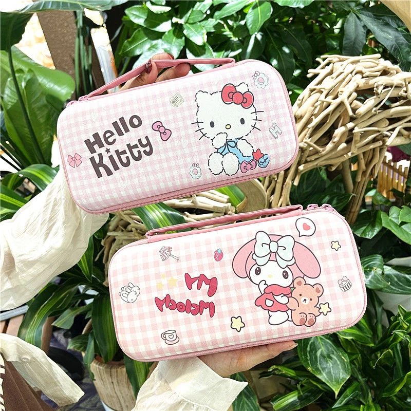 Sanrios Accessories Kuromi Hellokittys Mymelody Pochacco Storage Bag for Nintendo Switch Anime Portable Protective Case Cover