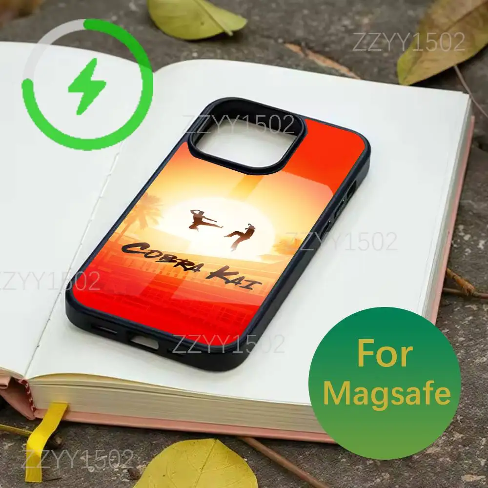 Custodia per telefono Cobra Kai Snake Hawk per iPhone 17,16,15,14,13,12,11,Pro,Max,Plus,Mini,SE4,E Magsafe Ricarica wireless