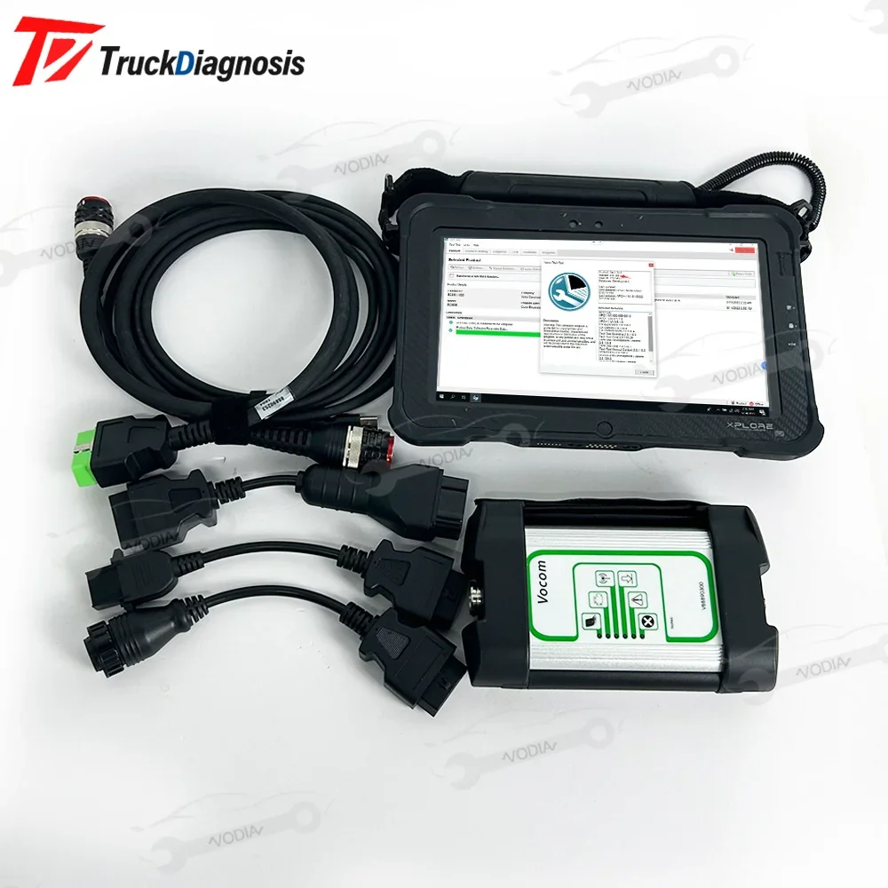 2023 For Vocom 88890300 Interface Truck Diagnostic For  24v Truck Excavator Diagnostic tool+Xplore Tablet