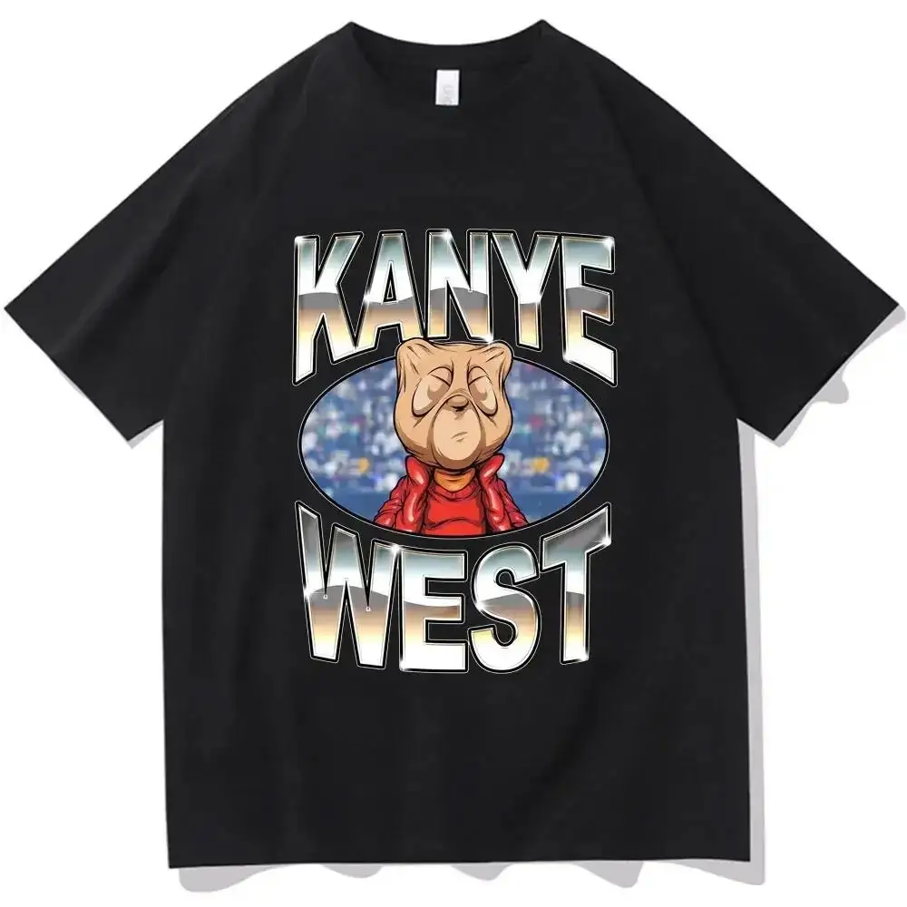 Zabawny Kanye West mem T-Shirt Plus Size kobiet za duże luźne koszulki w stylu Hip Hop Rap koszulka z krótkim rękawem Streetwear