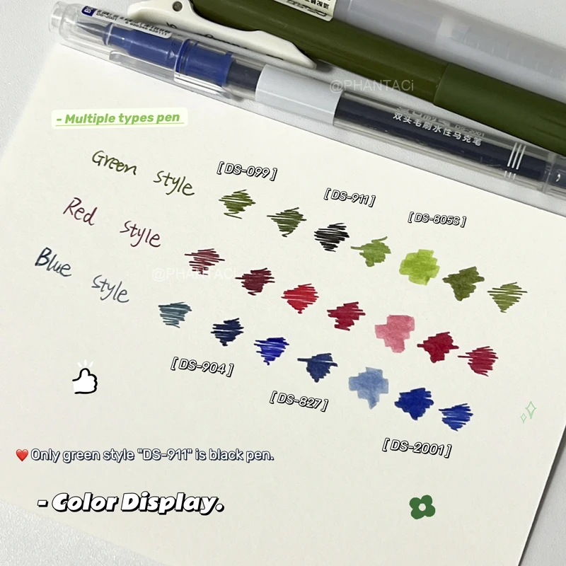 6PCS Colored Calligraphy Pen Multiple Types Pen Set 0.5mm Gel Pen Soft Head Retro  Brush Pen Painting Drawing Pen  Art Supply