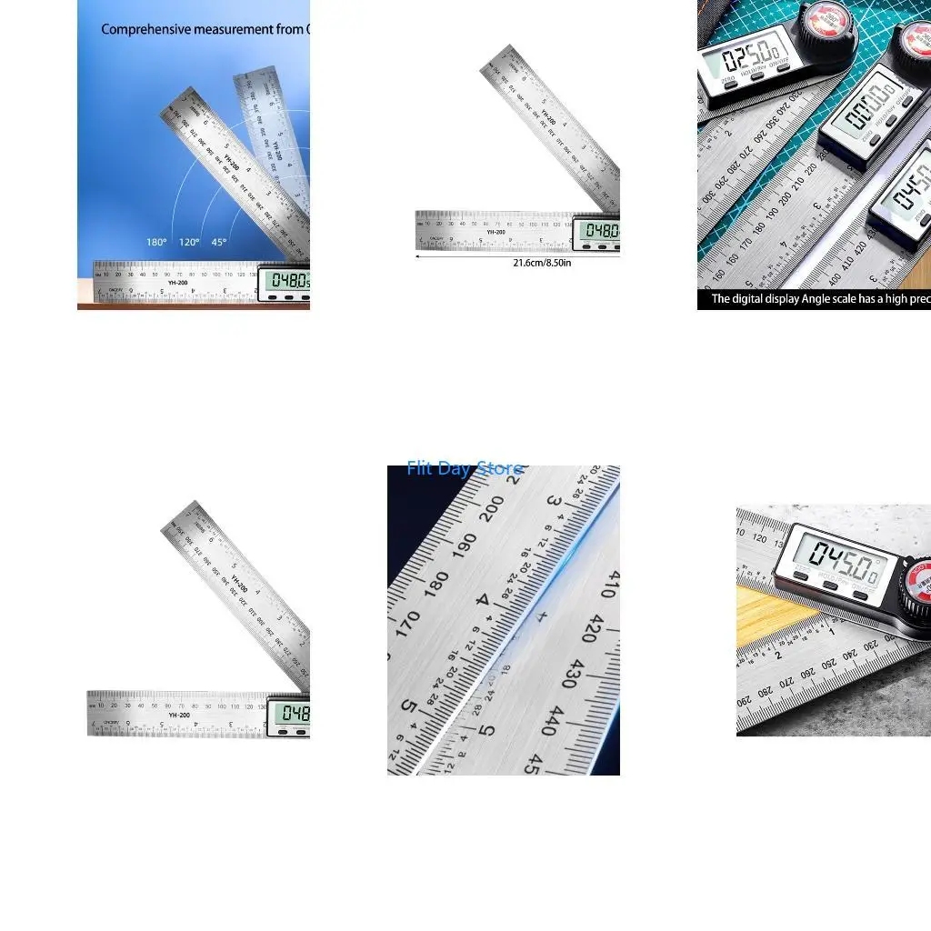 F92C Professional Digital Angles Gauges 0.05° Accuracy Rulers For Architects Engineers