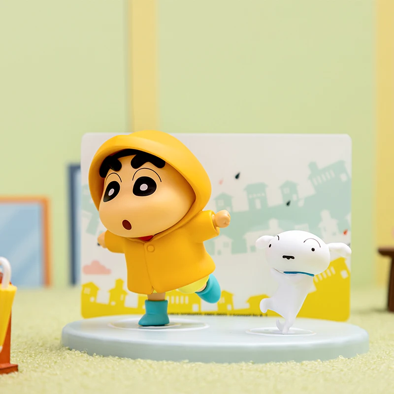 New Crayon Shin-Chan Handmade Peripherals Shinchan On A Rainy Day Shinchan On The Lawn Decorative Figurine Toy Gift For Kid