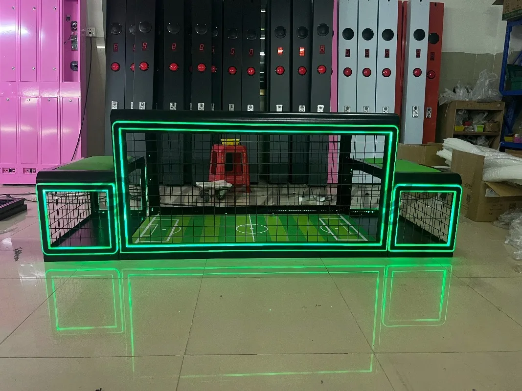 Interactive gaming LED lamp table football game console
