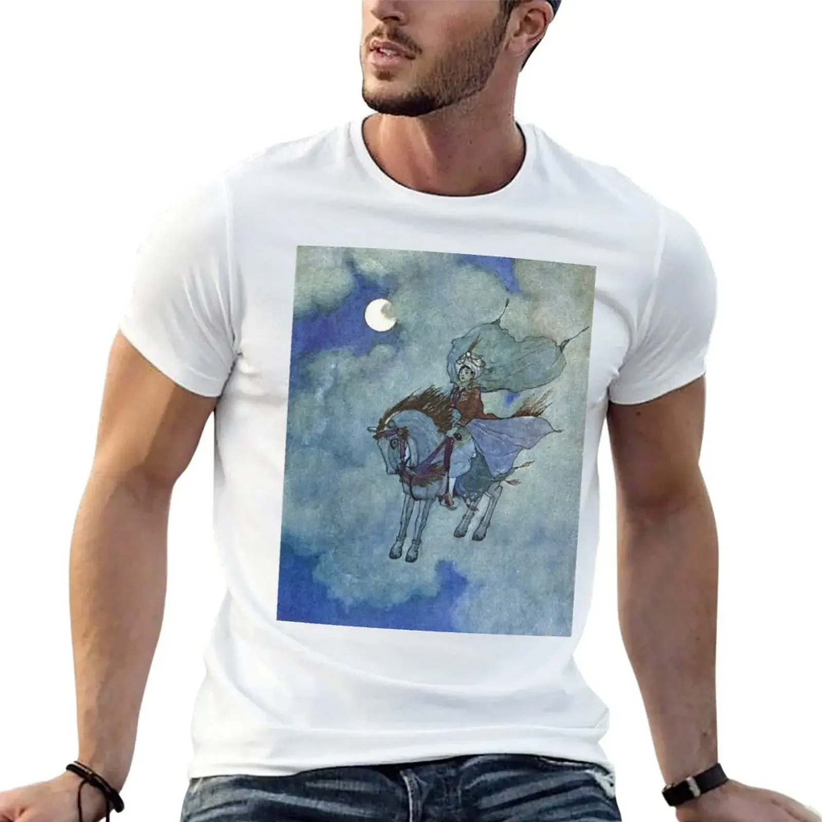 “The Magic Horse” by Edmund Dulac T-Shirt oversizeds baggy shirts mens designer t shirt