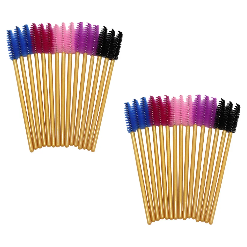 250 Pcs Eyelash Brush Portable Tube Eyebrow Wands Makeup Applicator Plastic Comb