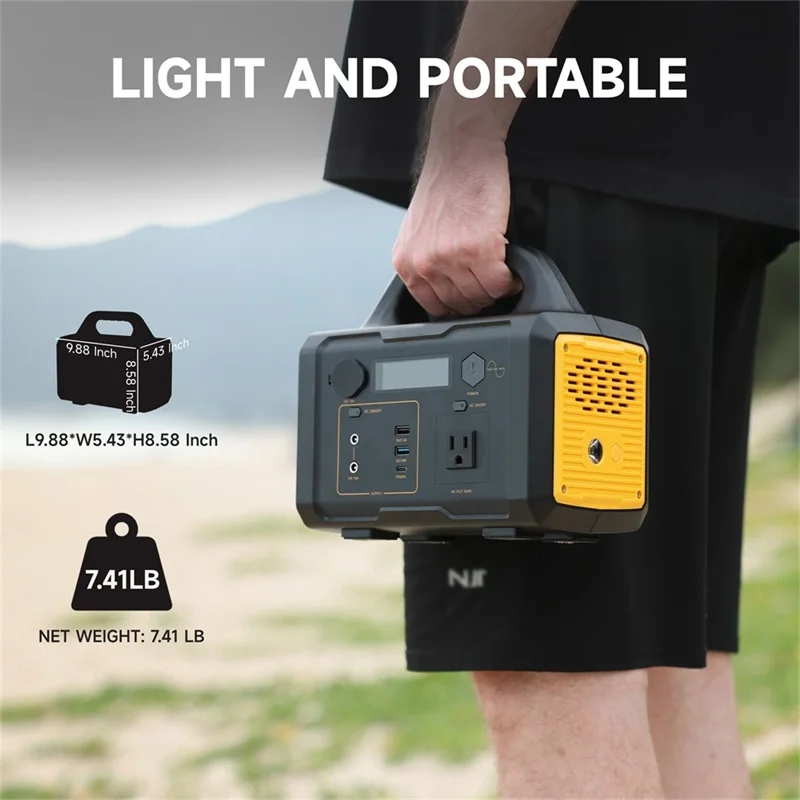 600W New Arrival Outdoor Portable Power Station Power Generator 120V/60HZ LED Light Emergency Solar Power Bank for Home Camping