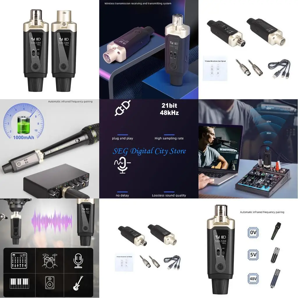 

U75B Compact Wireless Microphone System with Female to 6.35mm Male Adapter