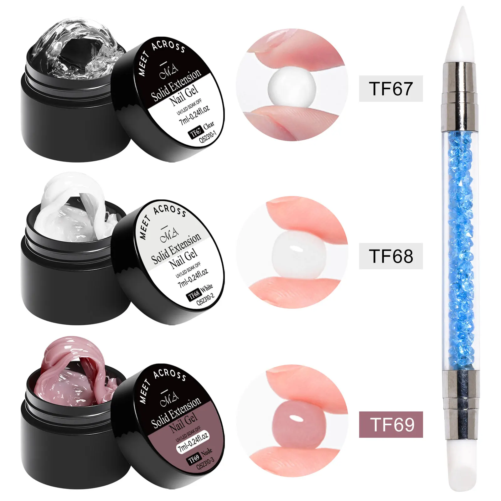 7 قطعة غير عصا اليد تمديد هلام مسمار مجموعة طلاء الأظافر ثلاثية الأبعاد تشكيل/النحت/نحت UV/LED هلام هلام الصلب هلام مانيكير أدوات أطقم DIY بها بنفسك