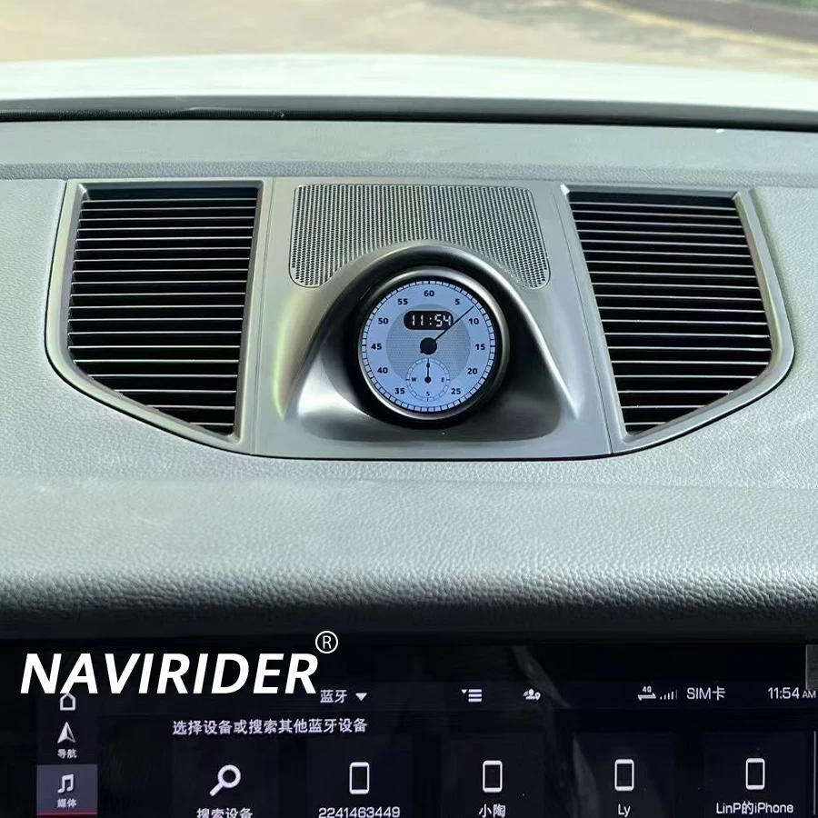 For Porsche macan 2014-2021 New Upgrade LCD Car Stopwatch Interior Dashboard Central Clock Compass Time Electronic Meter
