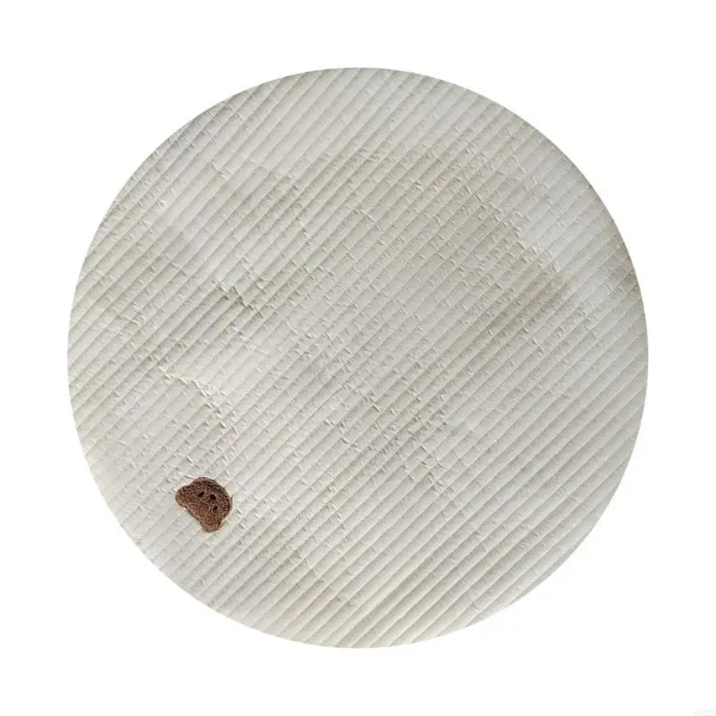 Q22D الطفل سجادة للزحف الدائرية حصير اللعب وسادة أرضية قابلة للإزالة مطرزة بشكل رائع خيمة الطفل السجاد ديكورات غرفة الاطفال #2