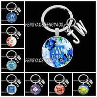New Classic JW.Org Keychain Pendant Fashion Art Glass Cabochon Keychains Car Bag Trinket Gift