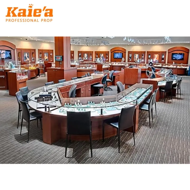 Stainless Steel Jewelry Display Counter Metal Jewelry Shop Display Furniture Jewelry Shop Showcase
