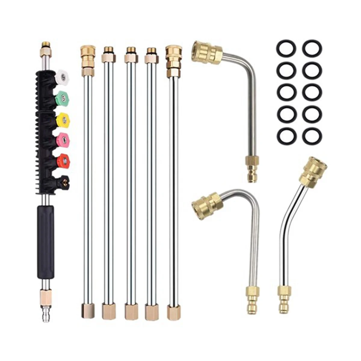 4000psi Pressure Washer Extension Wand Kit with Spray Nozzle Power Washer Spray for Roof Cleaning Car Wash