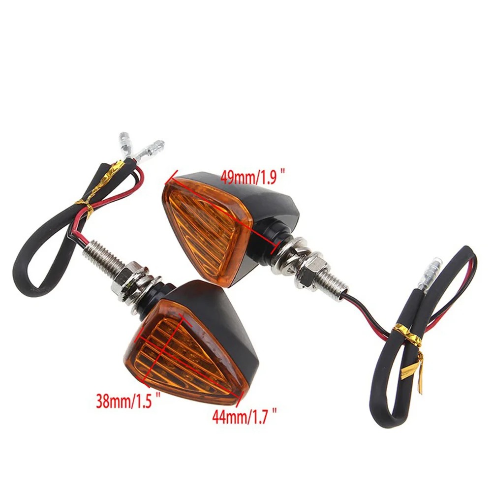 1 Pair Motorcycle Led Turn Signal Indication Light Triangular Signal Turning Lamp Modification Accessories