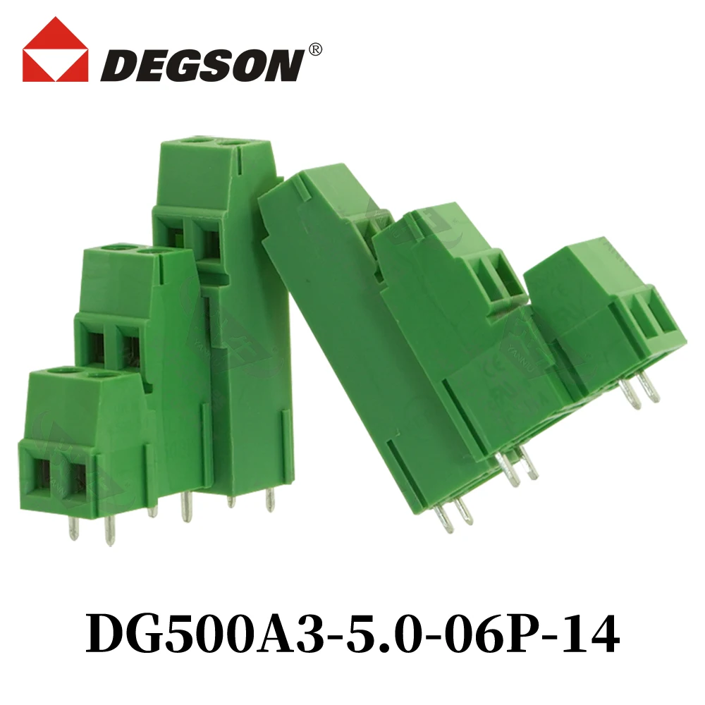 10Pcs DEGSON DG500A3-5.0-04P-14-00ZH DG500A3-5.08 Screw Connector PCB Terminal Blocks KFDG500A3 2P-12P Phoenix Contact 18A 250V