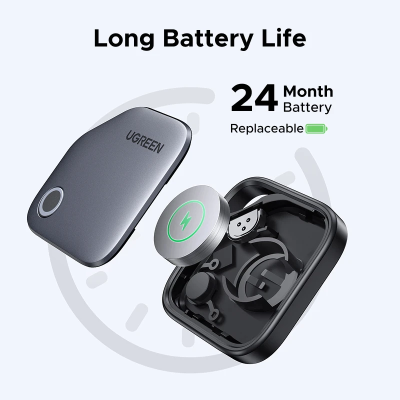 UGREEN Rastreador Bluetooth inteligente, buscador de llaves Localizador de artículos SmartTag Buscador de teléfono con batería de hasta 2 años para Apple Find My (solo IOS)