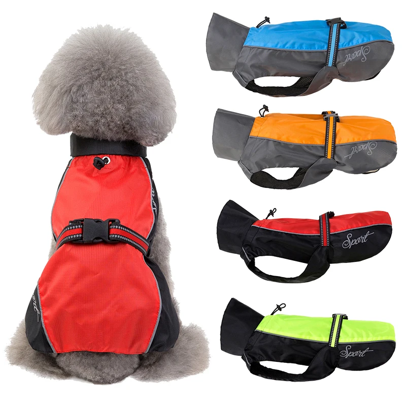 

S-9XL Waterproof Dog Clothes for Small Medium Large Dogs Reflective Jackets Clothing Labrador Chihuahua Pug Apparels Pet Supplie