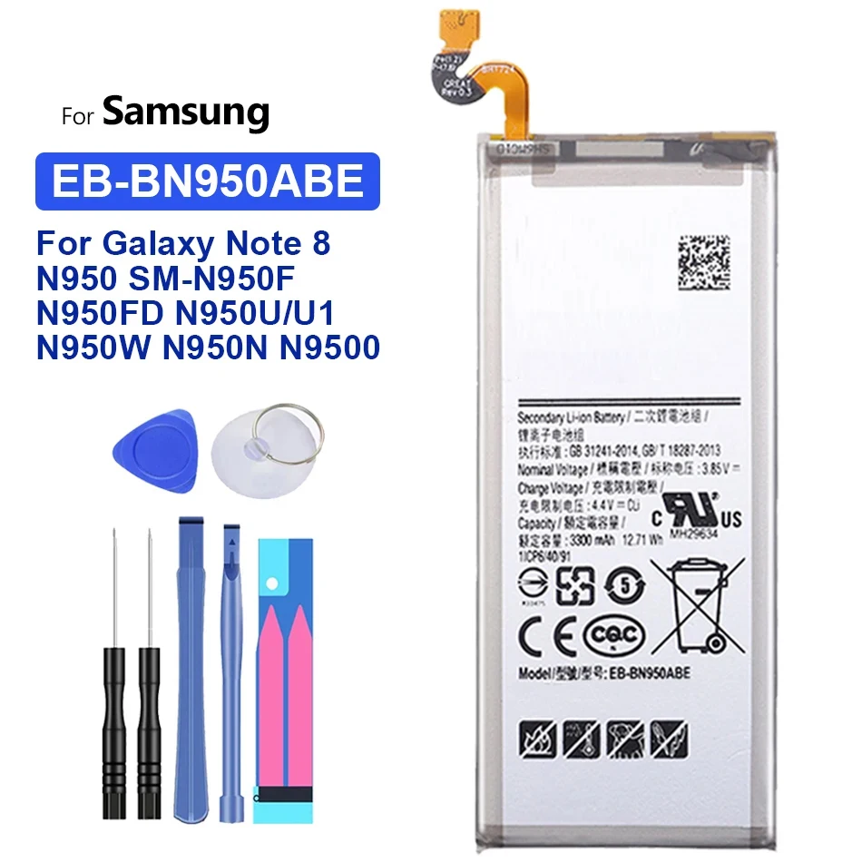 Batería EB-BN950ABE 3300mAh para Samsung Galaxy Note 8 Note8 N950 SM-N950F N950FD N950U/U1 N950W N950N N9500