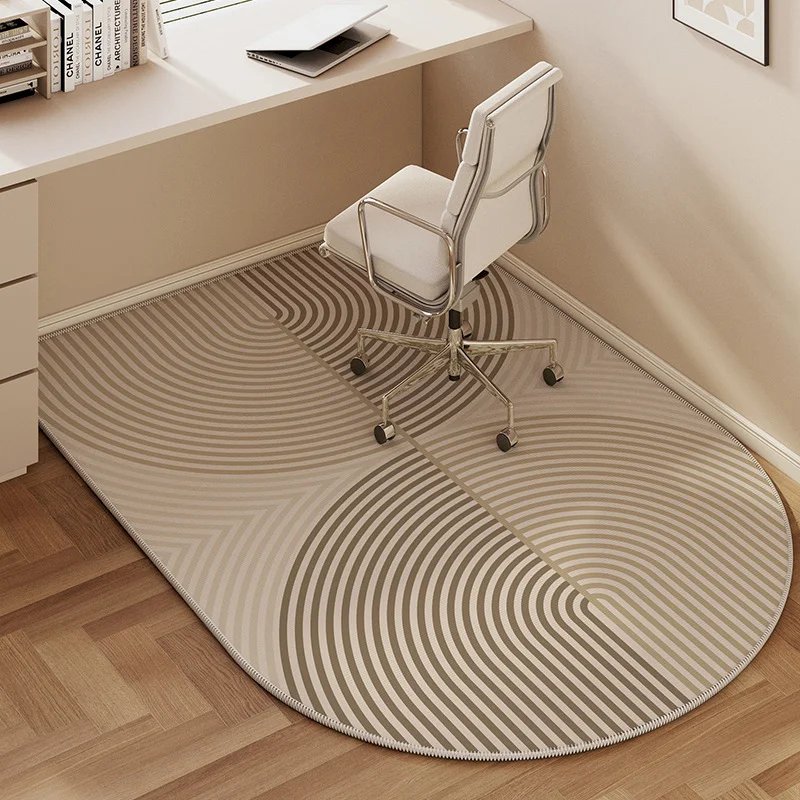 VIKAMA Line Semi-Circular Table And Chair Anti Slip Carpet Minimalist Noise Reduction Soft Floor Mat Indoor Decoration