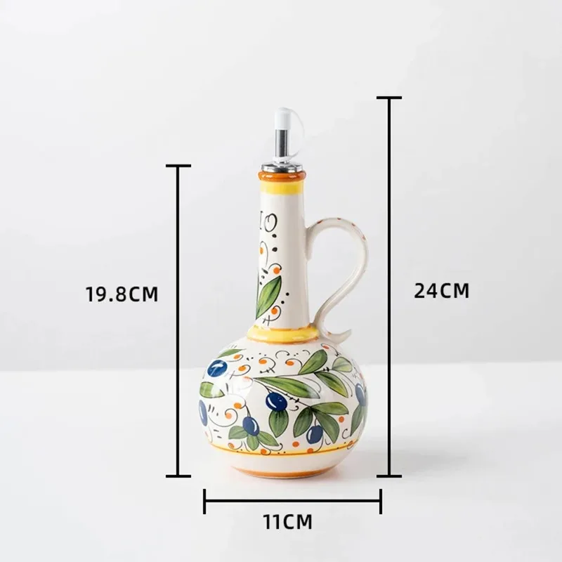 Ceramic Oil Bottle Soy Sauce Bottle Seasoning Jar Kitchen Supplies Nordic Vinegar Oil Dispenser Household Cooking Utensils view 5