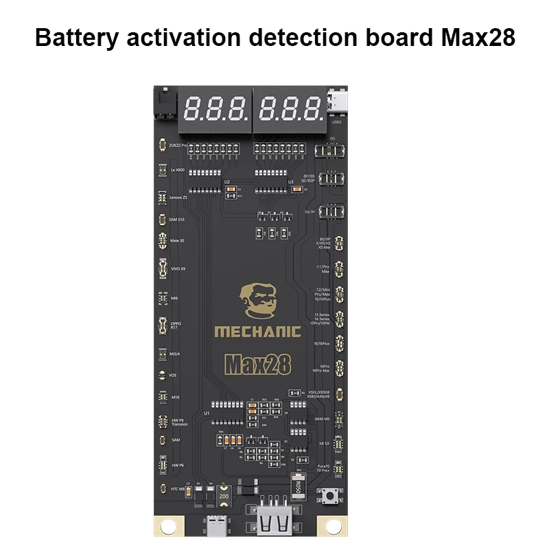 MECHANIC Max28 Battery Activation Detection Board for Phone 6G-16 Pro Max Circuit Inspection Charging Tester Repair Tool