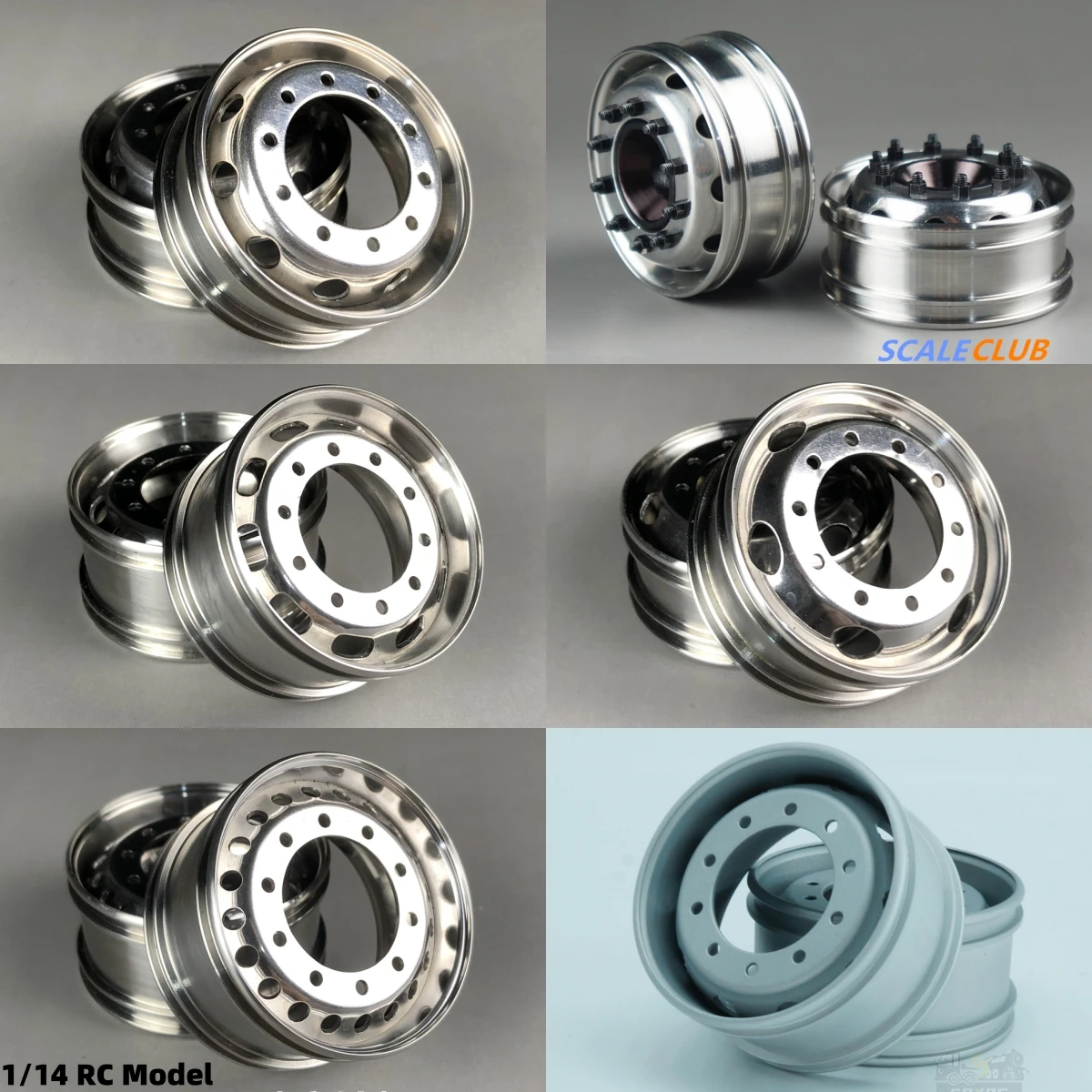 1 paire de moyeux de roue avant larges et étroits, mise à niveau pour Tamiya RC SCANIA 1/14 S VOLVO BENZ Romote Control remorque benne pièces de jouets