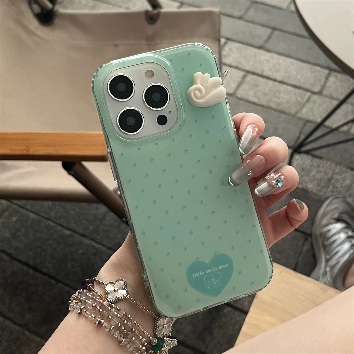 

Polka dot heart Gemini Phone Case For iPhone 16 15 14 13 Pro Max fundas iphone 15 case Protective cover
