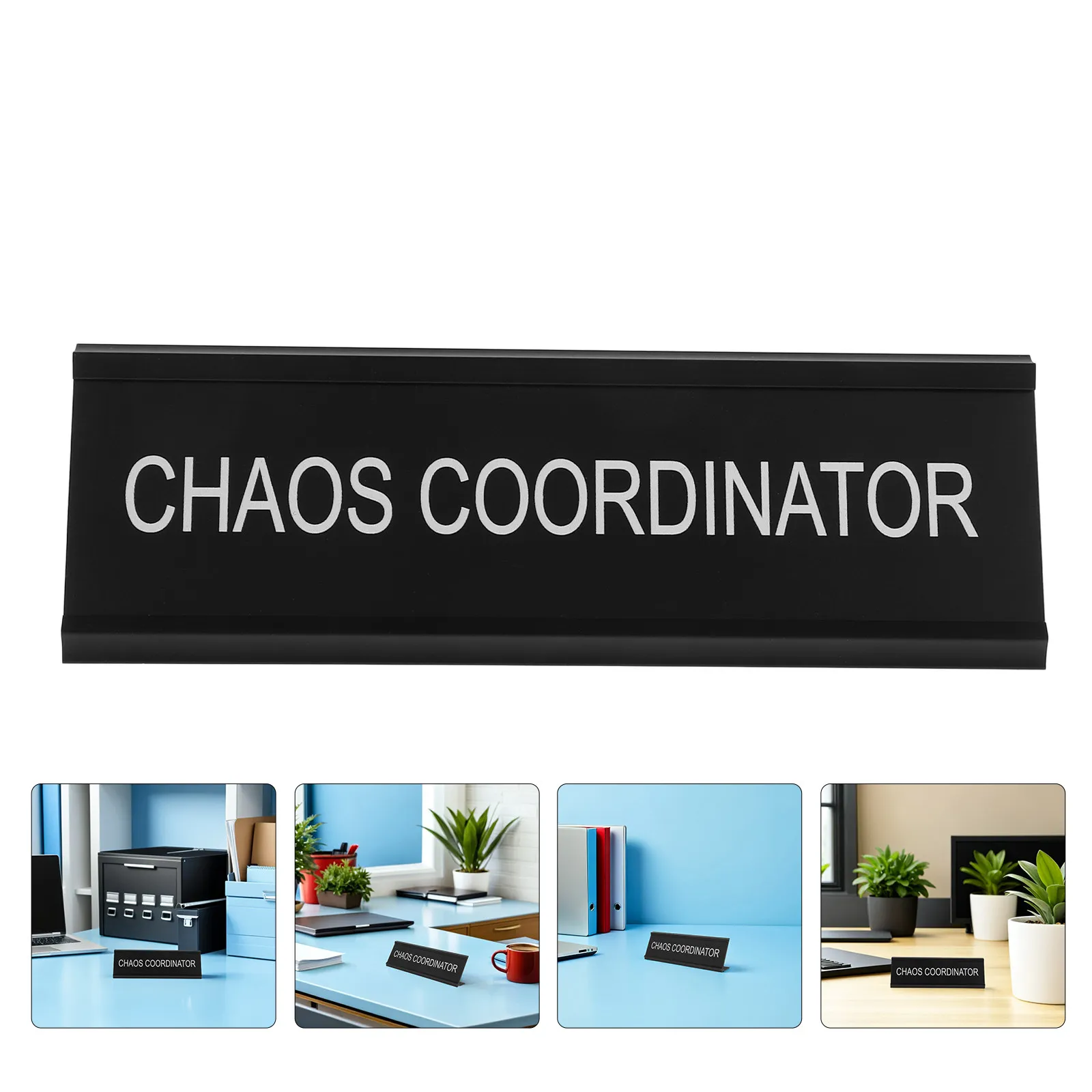 2Pcs Table Card Holder L-Shaped Aluminum Name Plate Block for Office Nameplate Holder Desk Sign Frame Reservation Seat Sign