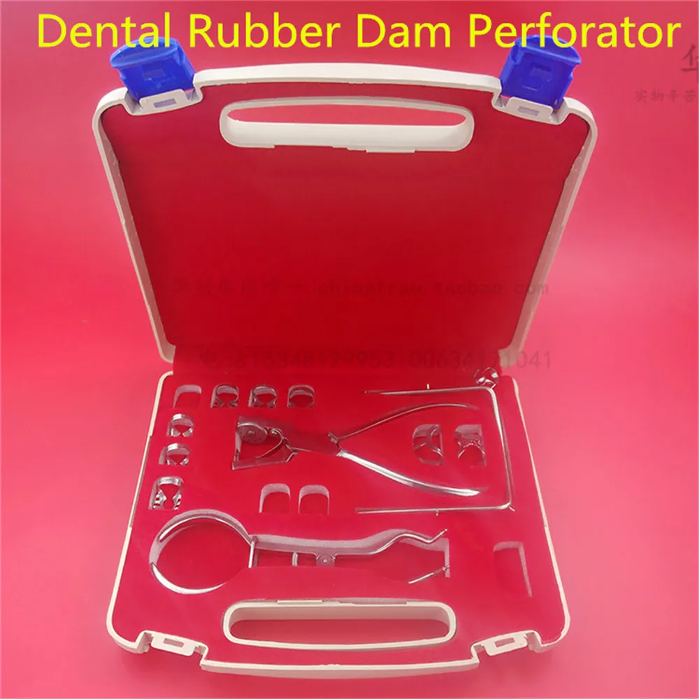 

1 Set Teeth Care Dental Rubber Dam Perforator Puncher Teeth Care Plier Orthodontic Material Rubber Dam Barrier Clips for Dentist