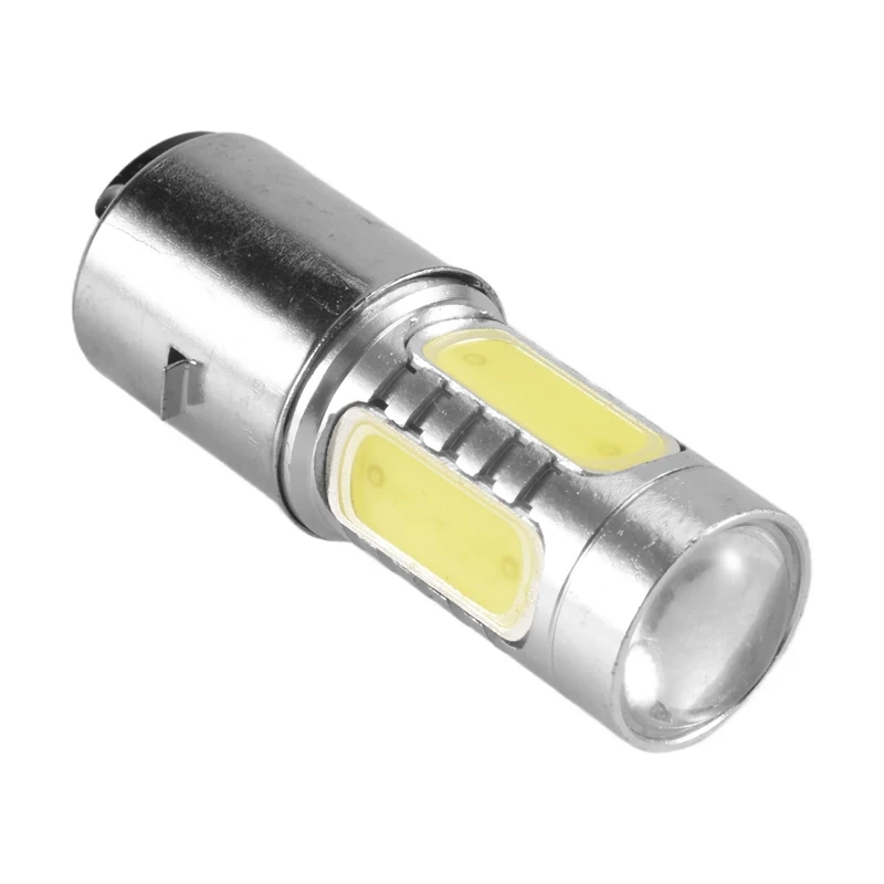 12V BA20D H6 4 COB LED White Bulb Light For Motorcycle Bike Moped ATV Headlight Rich