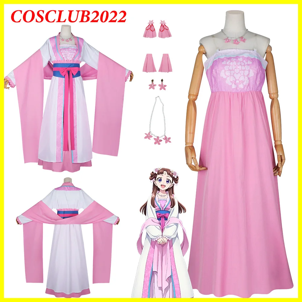 The Apothecary Anime Diaries Lady Lishu Cosplay Kimono disfraz pendientes collar cinturón mujeres vestido trajes Halloween traje de fantasía