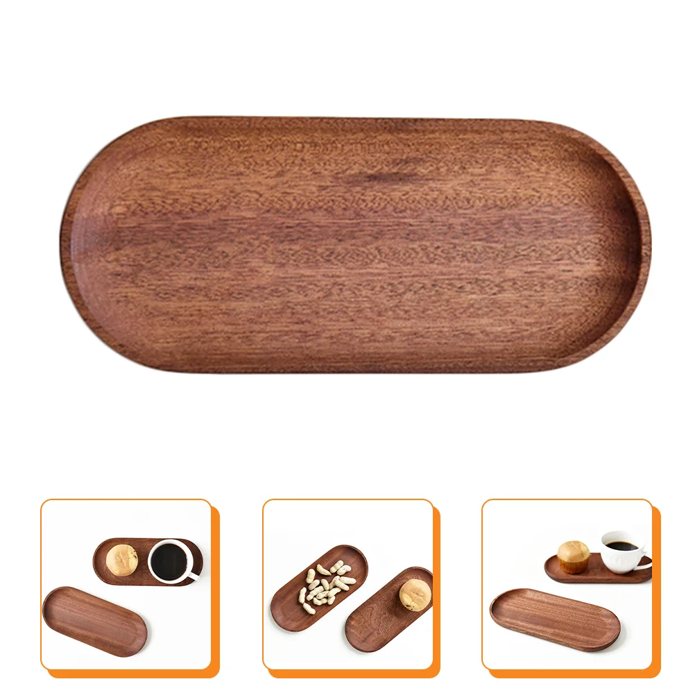 

Snack Plate Wooden Fruits Vanity Table Kitchen Tray Serving Decoration Storage Good Looking Dessert