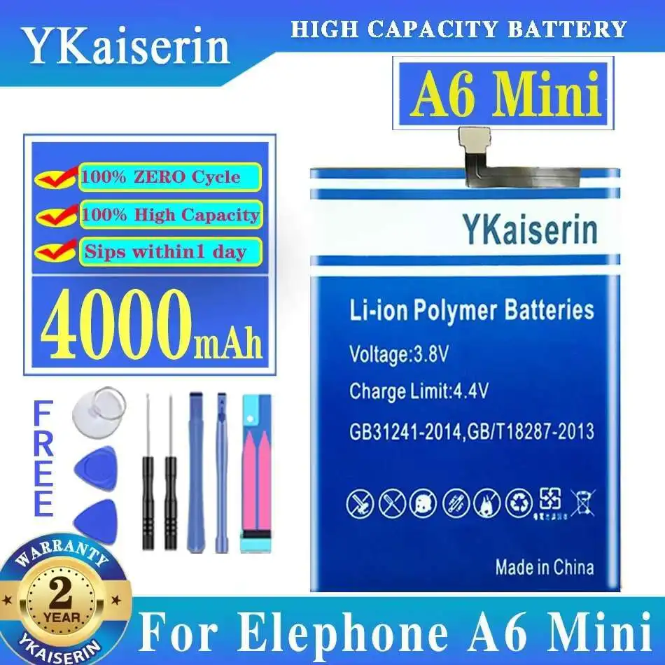 

Аккумулятор мобильного телефона емкостью 4000 мАч для Elephone A6 Mini 4G A6 Mini