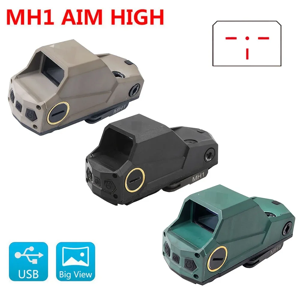 3Color MH1 Red Dot Sight Motion Sensor 2 MOA Reflex Sight Largest Field of View Night Vision Scope for Tactical Rifle Hunting