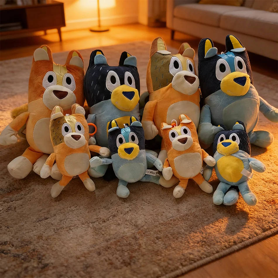 

28cm Bluey Family Plush Toy, Cute Bingo Dog Stuffed Doll, Soft Anime Plush for Children, Christmas Gift for Boys Girls