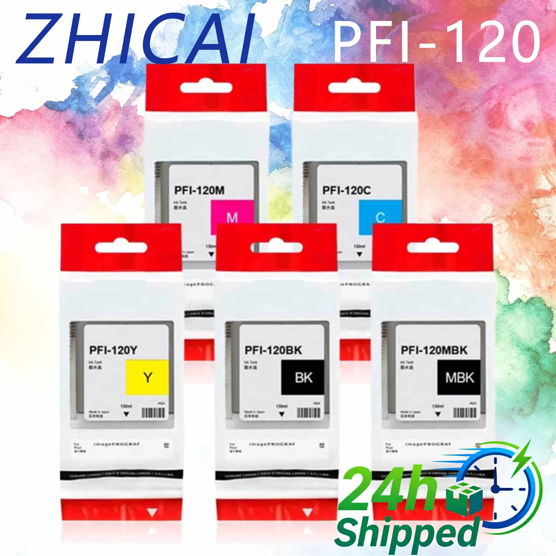 PFI-120 PFI121 Ink Cartridge With Pigment Ink for Canon ImagePROGRAF TM-200 TM-205 TM-300 TM-305 TM200 TM205 TM300 TM305 130ML