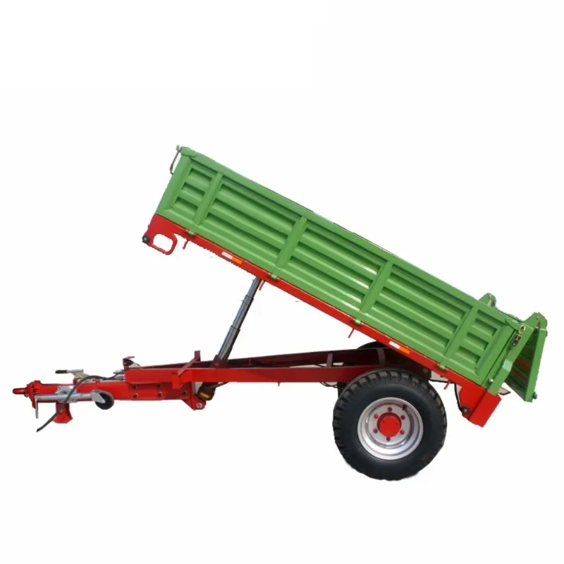 4 Wheel Agricultural Tractor Hydraulic Tipping Farm Dump Walking Tractor Trailer