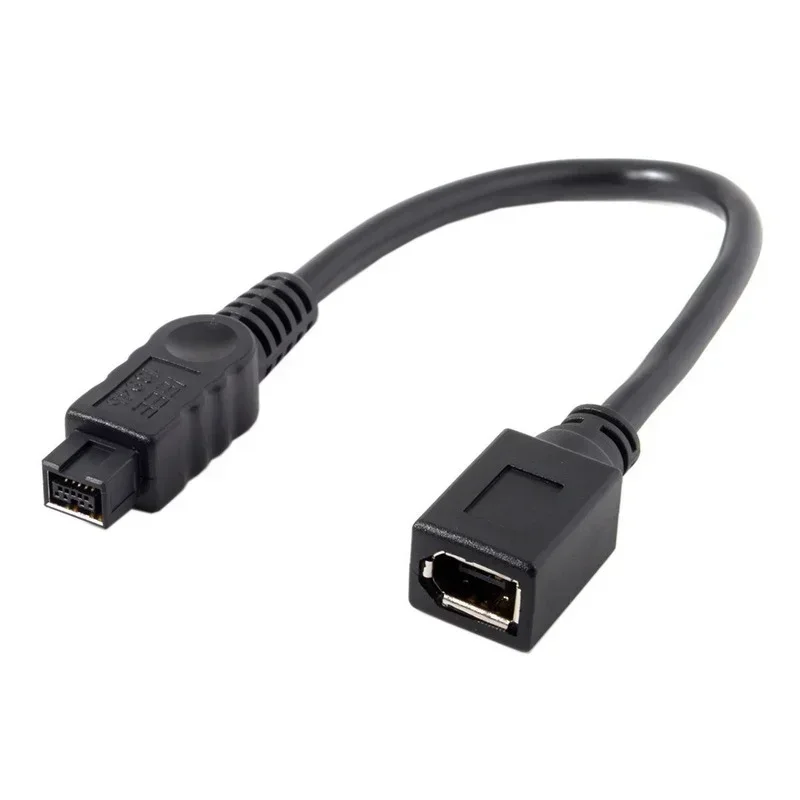 1pcs Black IEEE 1394 6Pin Female To 1394b 9Pin Female FireWire 400 800 Cable Adapter Connect A Computer Digital Camera