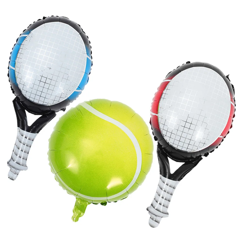 

1Set Tennis Balloons and Rackets Foil Inflatable Party Supplies Tennis Birthday Bachelorette Decorations