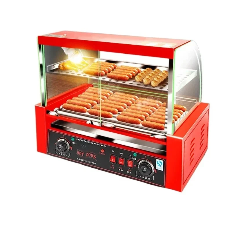 

Commercial new night market stall 304 stainless steel sausage grill machine