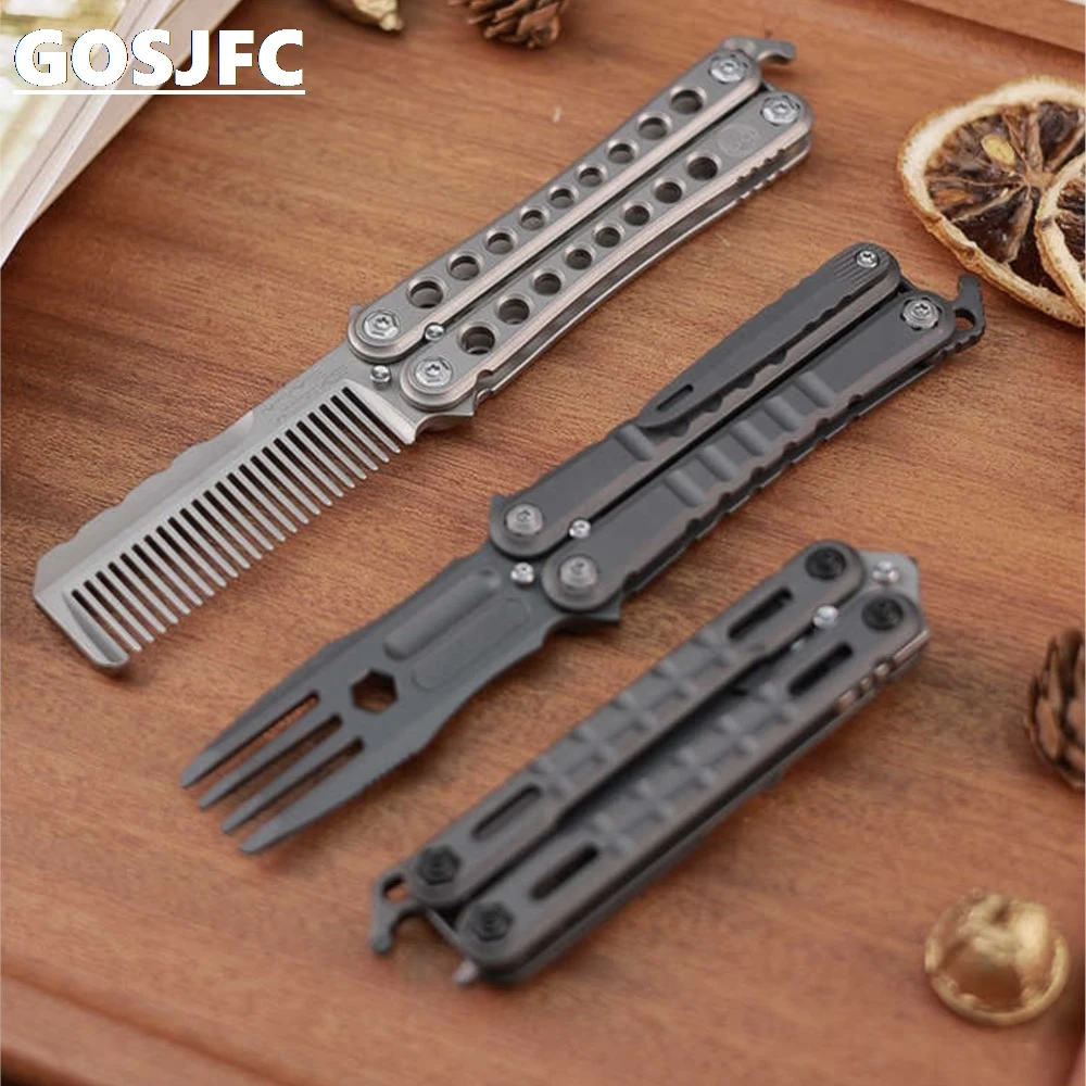 RUISHA MOYEWORKS Titanium Comb Zirconium Fork 3.0 Outdoor Tactical Artisan Fork Practice Dump Comb Head Accessories Toys