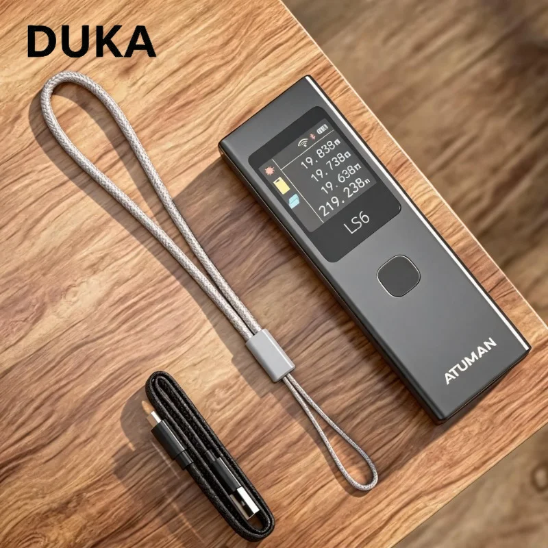 DUKA LS6 Laser Rangefinder 40m Portable Rechargeable Laser Line Marker Mini Distance Angle Meter Precise Digital Measuring Ruler