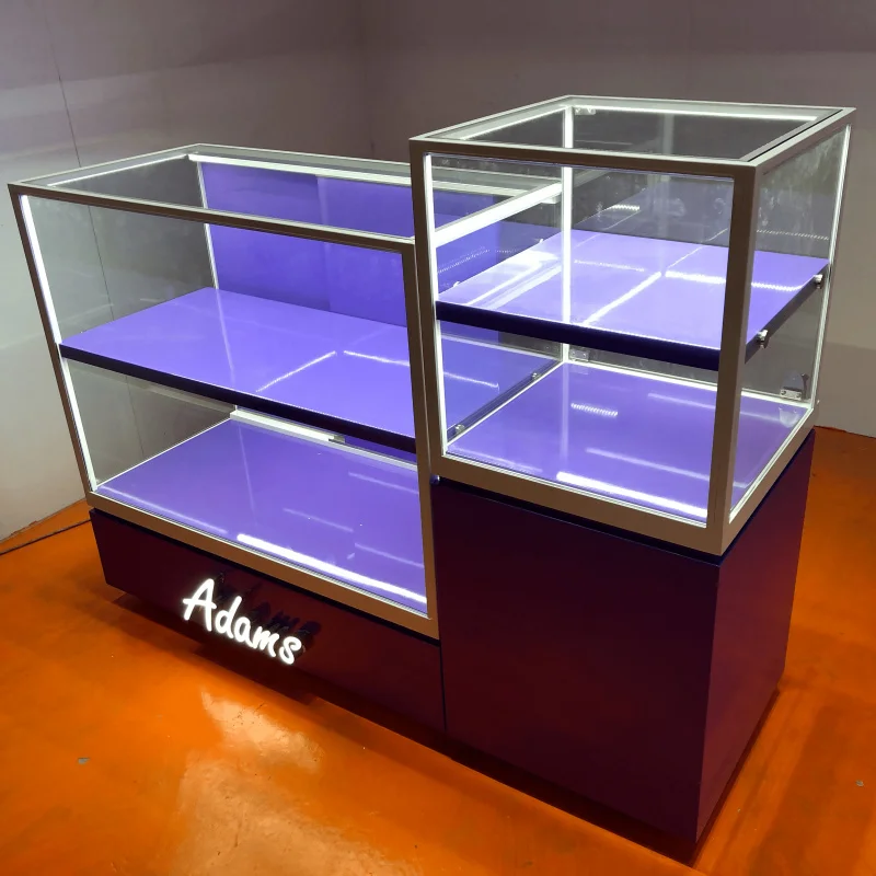 

Изготовленная на заказ стеклянная витрина на заказ, витрина, экспонент ювелирных изделий, солнцезащитные очки, часы, счетчик ювелирных изделий, витрина, дисплей K